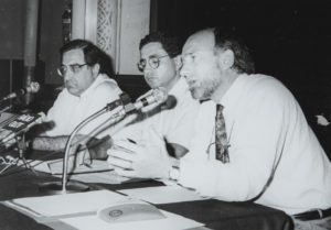 Joaquim Nadal, Ramon Estéban i Arcadi Calzada. ACGAX. L'Ateneu - Grup de debats adherit a l'Orfeó Popular Olotí, 1993